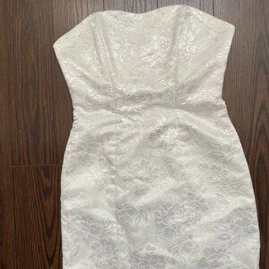Strapless Lace Bridal Mini Dress – Size 2